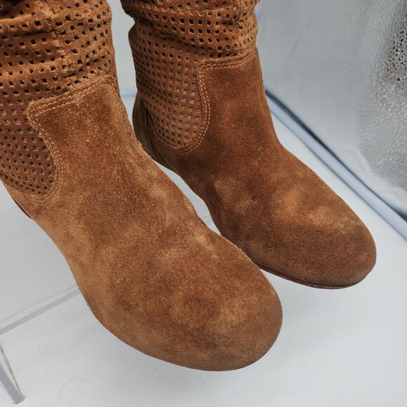 Ugg Boots 6 Brown Abilene Chestnut Knee High Slouchy Suede Boho Academia Flat - Picture 7 of 16